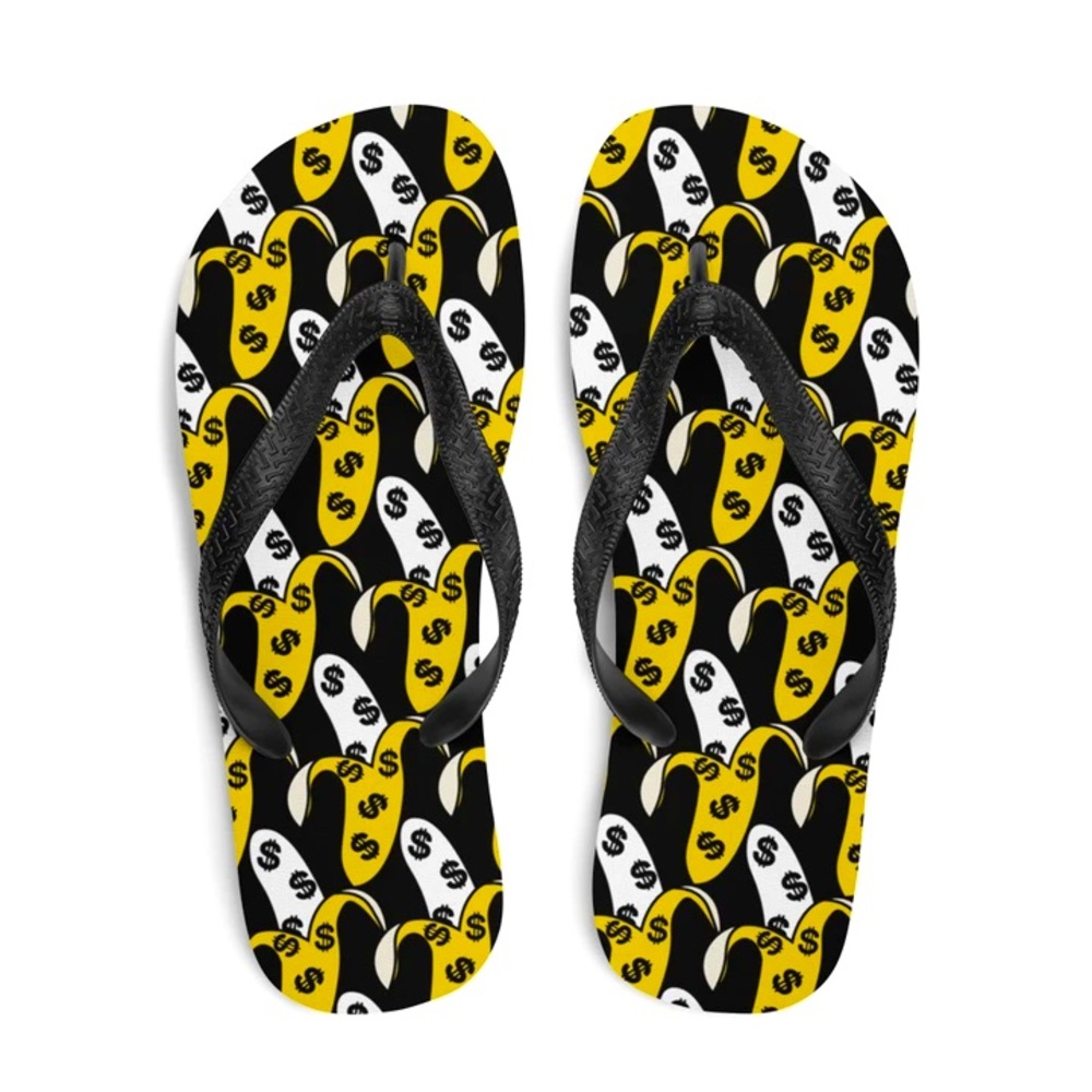 All-Over "Filthy Rich Banana" Flip Flops